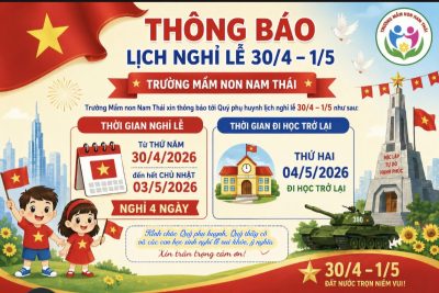 Thông báo nghỉ lễ 31/04 và 01/5/2026